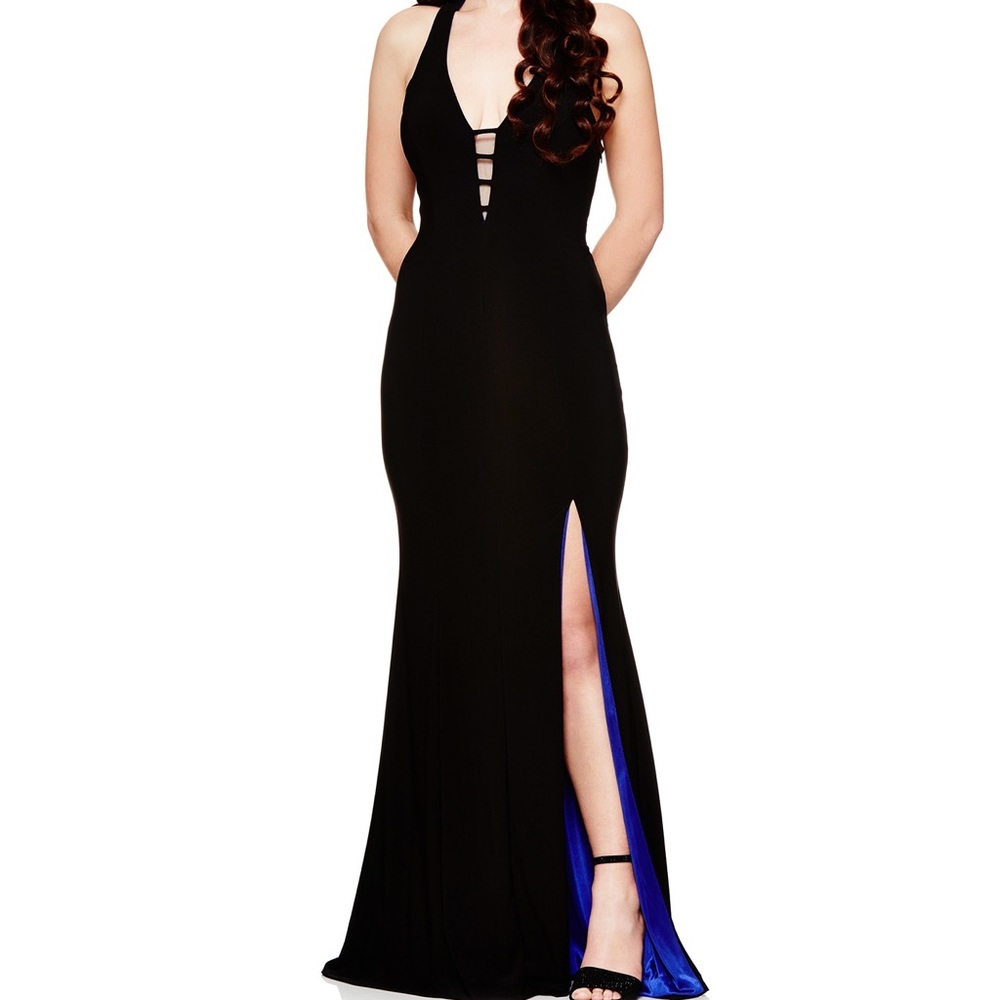 Open Back Dress With Slit
